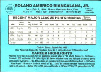 Buddy Biancalana  baseball card collectible - Main Image 2