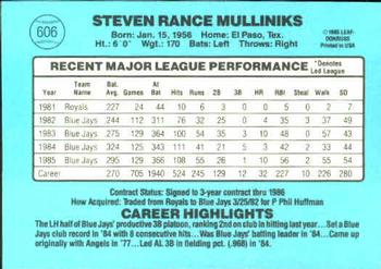 Rance Mulliniks  baseball card collectible - Main Image 2