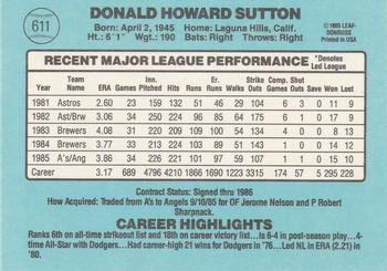 Don Sutton  baseball card collectible - Main Image 2
