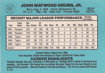 John Grubb  baseball card collectible - Main Image 2