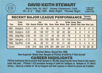 Dave Stewart  baseball card collectible - Main Image 2