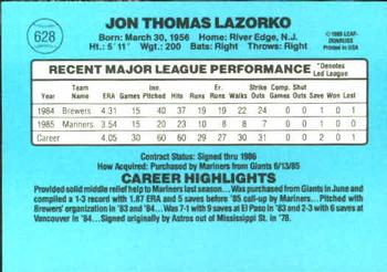 Jack Lazorko  baseball card collectible - Main Image 2