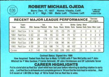 Bob Ojeda  baseball card collectible - Main Image 2