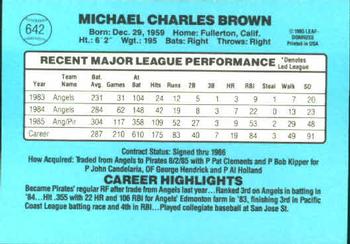 Mike Brown  baseball card collectible - Main Image 2