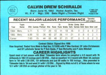 Calvin Schiraldi  baseball card collectible - Main Image 2