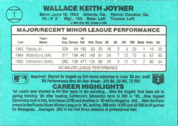 Wally Joyner  baseball card collectible - Main Image 2