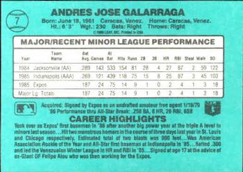 Andres Galarraga  baseball card collectible - Main Image 2