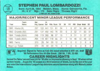 Steve Lombardozzi  baseball card collectible - Main Image 2