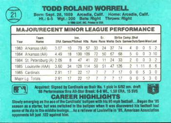 Todd Worrell  baseball card collectible - Main Image 2
