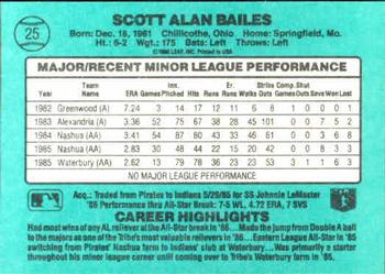 Scott Bailes  baseball card collectible - Main Image 2