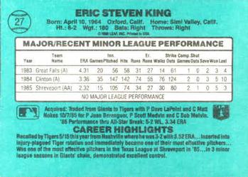 Eric King  baseball card collectible - Main Image 2