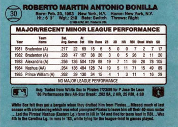 Bobby Bonilla  baseball card collectible - Main Image 2