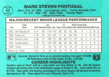Mark Portugal  baseball card collectible - Main Image 2