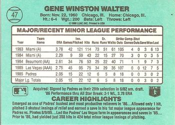 Gene Walter  baseball card collectible - Main Image 2