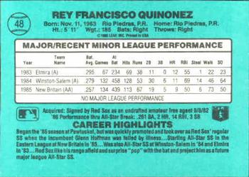 Rey Quinones  baseball card collectible - Main Image 2
