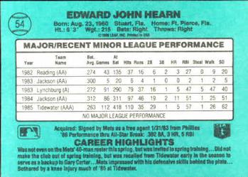 Ed Hearn  baseball card collectible - Main Image 2