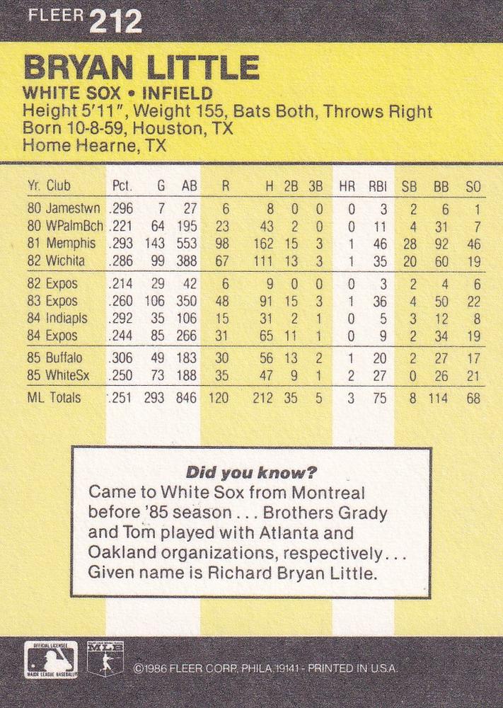 Bryan Little  baseball card collectible - Main Image 2