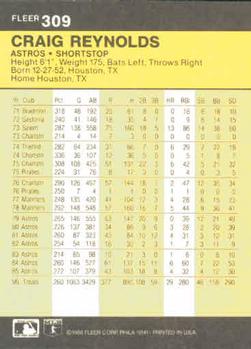 Craig Reynolds  baseball card collectible - Main Image 2