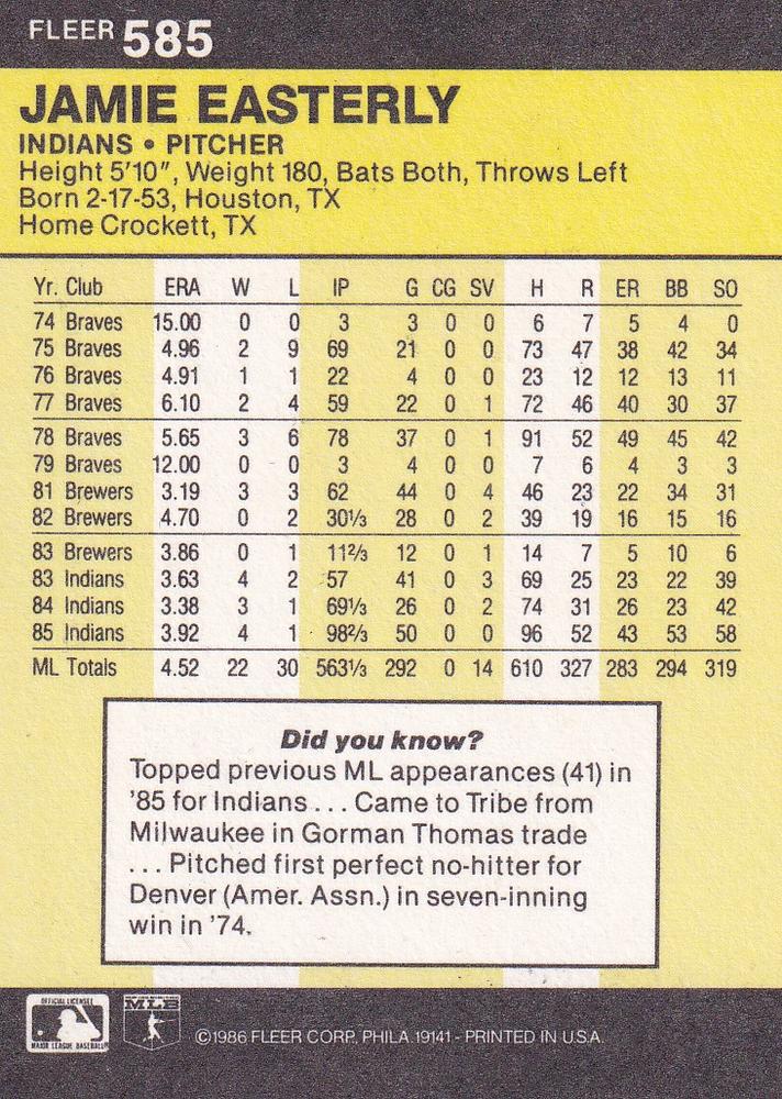 Jamie Easterly  baseball card collectible - Main Image 2