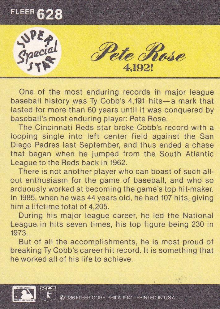 Pete Rose: 4192!  baseball card collectible - Main Image 2