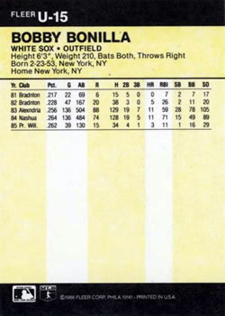 Bobby Bonilla  baseball card collectible - Main Image 2