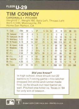 Tim Conroy  baseball card collectible - Main Image 2