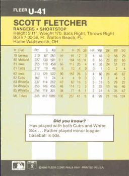 Scott Fletcher  baseball card collectible - Main Image 2