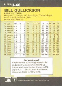 Bill Gullickson  baseball card collectible - Main Image 2