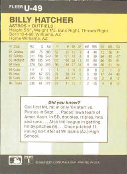 Billy Hatcher  baseball card collectible - Main Image 2