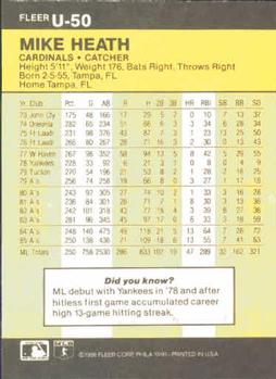 Mike Heath  baseball card collectible - Main Image 2