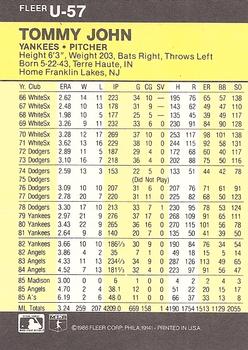 Tommy John  baseball card collectible - Main Image 2