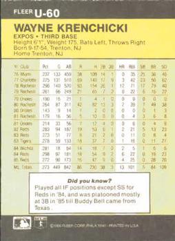 Wayne Krenchicki  baseball card collectible - Main Image 2