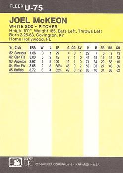 Joel McKeon  baseball card collectible - Main Image 2