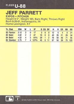 Jeff Parrett  baseball card collectible - Main Image 2