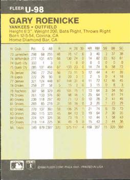 Gary Roenicke  baseball card collectible - Main Image 2