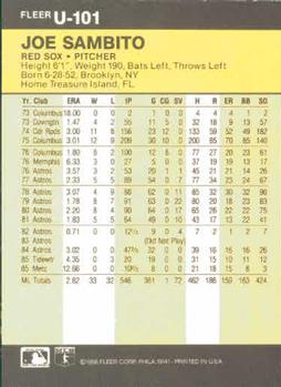 Joe Sambito  baseball card collectible - Main Image 2