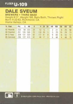 Dale Sveum  baseball card collectible - Main Image 2