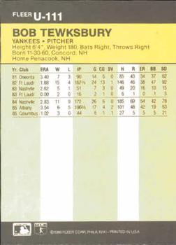 Bob Tewksbury  baseball card collectible - Main Image 2