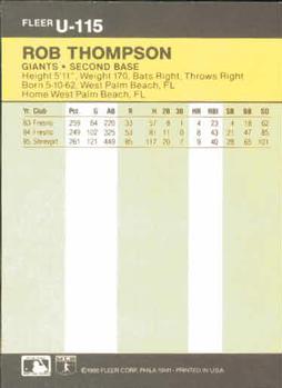 Rob Thompson  baseball card collectible - Main Image 2