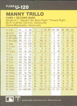 Manny Trillo  baseball card collectible - Main Image 2