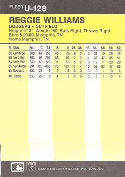 Reggie Williams  baseball card collectible - Main Image 2