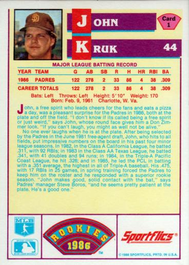 John Kruk  baseball card collectible - Main Image 2
