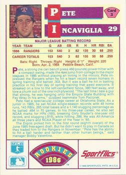 Pete Incaviglia  baseball card collectible - Main Image 2