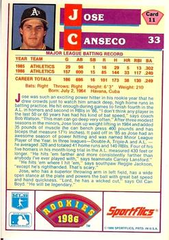 Jose Canseco  baseball card collectible - Main Image 2