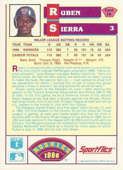 Ruben Sierra  baseball card collectible - Main Image 2