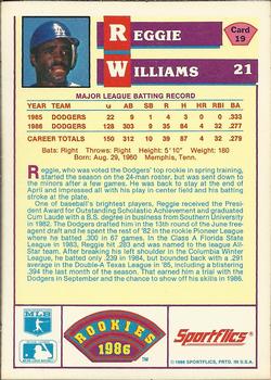 Reggie Williams  baseball card collectible - Main Image 2