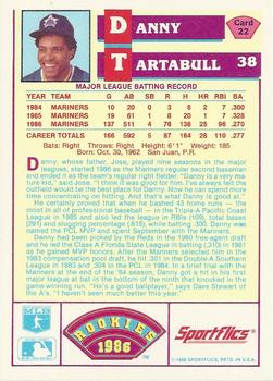 Danny Tartabull  baseball card collectible - Main Image 2
