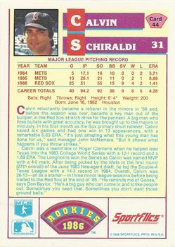 Calvin Schiraldi  baseball card collectible - Main Image 2