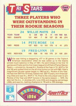 Outstanding Rookie Seasons (Fred Lynn, Willie Mays, Pete Rose)  baseball card collectible - Main Image 2