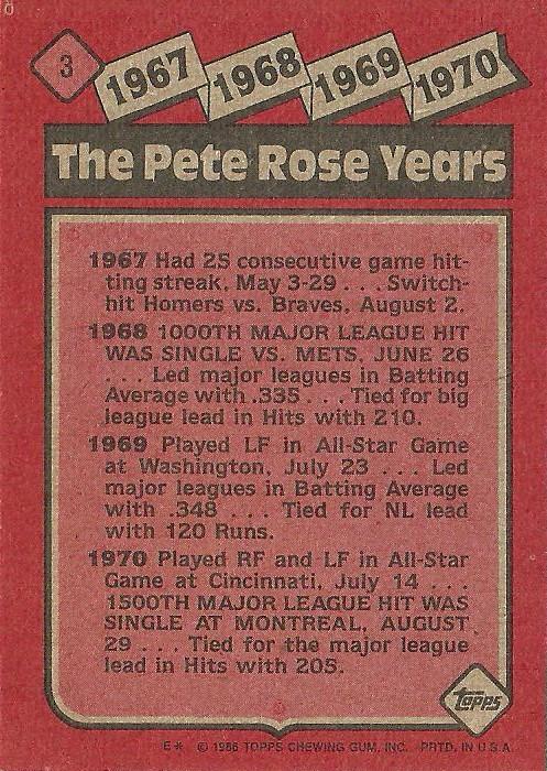 The Pete Rose Years: 1967-1970  baseball card collectible - Main Image 2